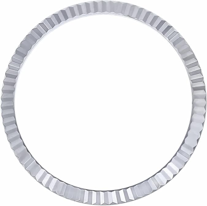 Ewatchparts 36MM 18K WHITE GOLD FLUTED BEZEL Compatible With ROLEX DATEJUST, PRESIDENT DAY DATE