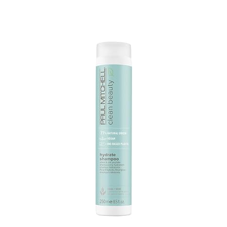 Paul Mitchell Clean Beauty Hydrate Shampoo, Replenishes Hair, Adds Moisture, For Dry Hair