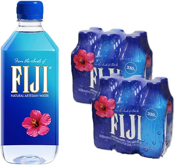 ARVO Fiji Water, 11.2 fl oz 330 ml, 12 Bottles, Mineral Water, Silica Water