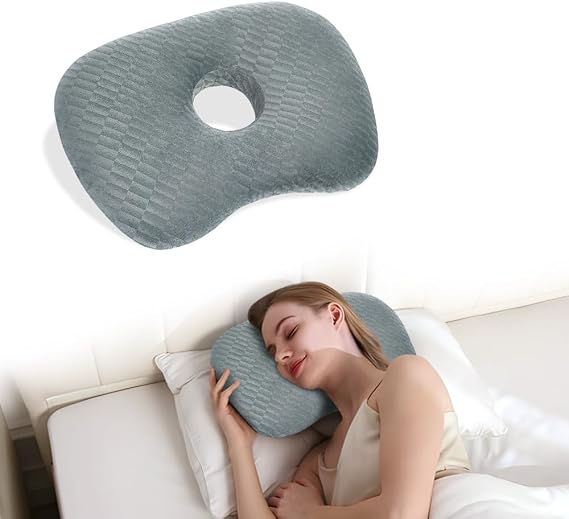 Ear Piercing Pillow with Hole for CNH & Ear Pain Side Sleepers