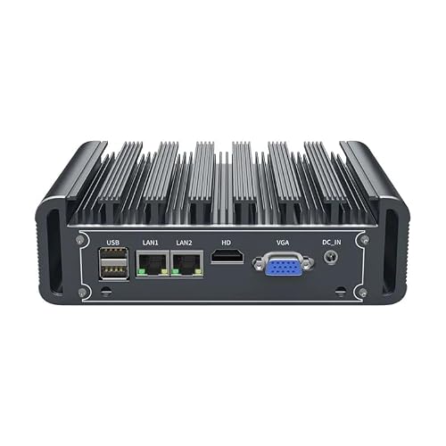 Micro Firewall Appliance,Industrial PC,VPN,Router PC,Fanless Mini PC I3-5010U,Dual 1000Mbps LAN,VGA,HDMI,COM,USB,Support Dual Band WiFi for Industry Business,8GB RAM 256GB SSD