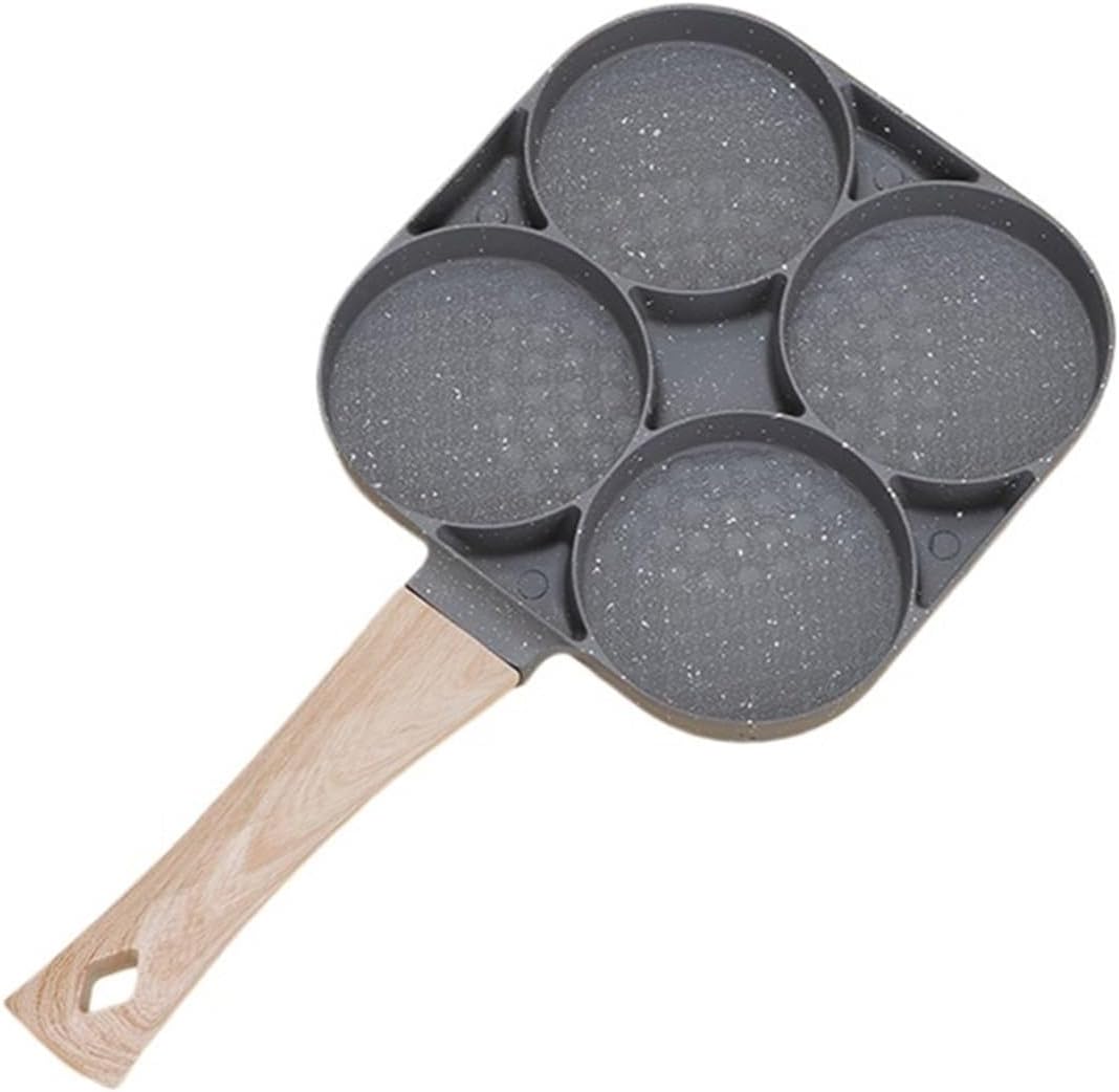 Household Breakfast Omelette Pan Split Coated Non-Stick Handle for Gas Stove Induction Cooker(Color1)