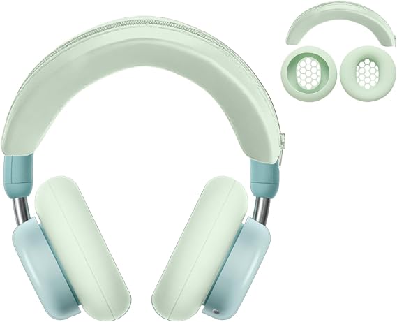 CMF by Nothing Headphone Pro Compatible Earcup Cover + Head Cover Cushion + Protective Case HUKWIMO Sound Leak Proof, PU Leather, Age-Proof, Dustproof, Fall Prevention, Scratch-Resistant, Washable