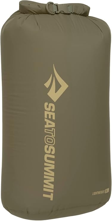 SEA TO SUMMIT - Lightweight Dry Bag - Waterproof Storage - Roll-Top Closure - Recycled Fabric - Base Lash Point & D-Ring - For Backpacking & Kayaking