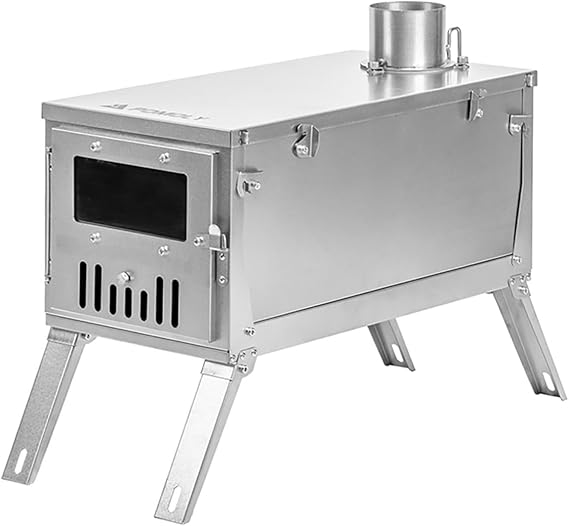 POMOLY GT Ultra Lightweight Fast Fold Titanium Wood Stove Camping Tent Stove