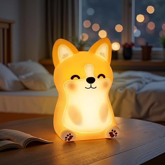 Mewaii Corgi Gifts for Corgi Lovers, Night Light for Kids, BPA-Free