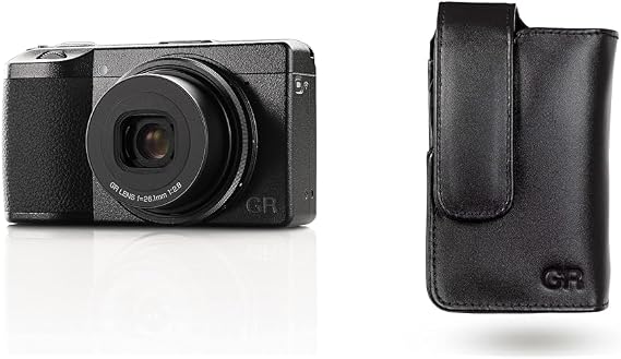 Ricoh GR IIIx Digital Camera [Focal Length 40 mm] [Equipped with Large CMOS Sensor in APS-C Format with 24 & Genuine Leather Case GC-11 [Compatible Models: GR III