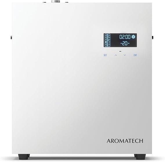 AromaTech AromaPro Bluetooth Essential Oil Diffuser for Aromatherapy Oils, Nebulizing Diffusion System, Heat-Free System for Home or Commercial Use, Covers up to 4,000 Square feet (White)