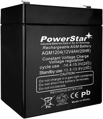 PowerStar Replaces 12v 4ah for SLA PS4-12 Battery with F1 Terminal