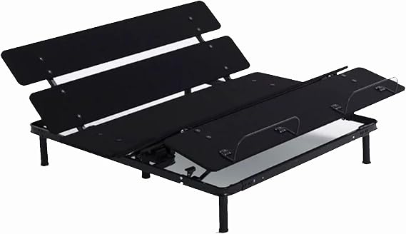 Smart Electric Bed Frame Metal Adjustable Bed Frame Queen Size Electric Lift Base with Remote Control, Separate Head Foot Lift(Style 2)