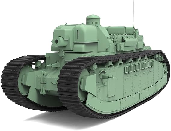 MRY-SFW YY87669 1/87 HO Scale Railway Military Model Kit France FCM 2C bis Heavy Tank