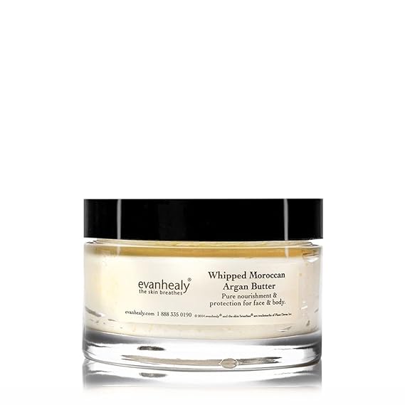 evanhealy Whipped Moroccan Argan Butter | Organic Shea Butter, Argan Oi & Lavender | Moisturize & Revitalize Dehydrated Skin