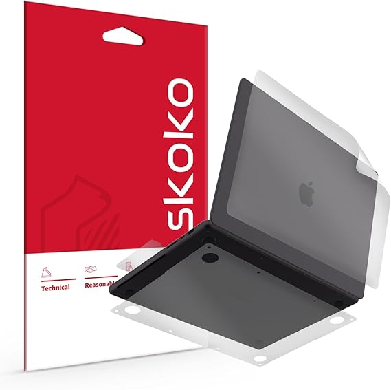 Easy Install Version Skin Protector Matte Transparent Film Compatible with MacBook Pro 14 inch M5 M4 M3 M2 M1 2026-2021, Similar to TPU Screen Protector,Body Sticker Protective Film Cases