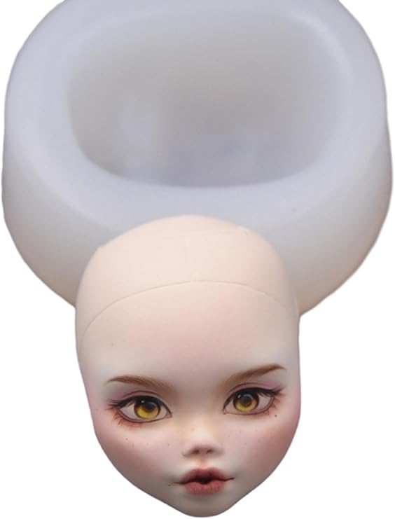 3D Face Clay Molds Easy to Demold Dolls, Face Clay Molds for Epoxy Resinn Casting Handmade, White Craft Clay Mold for Face Ceramics and Pottery