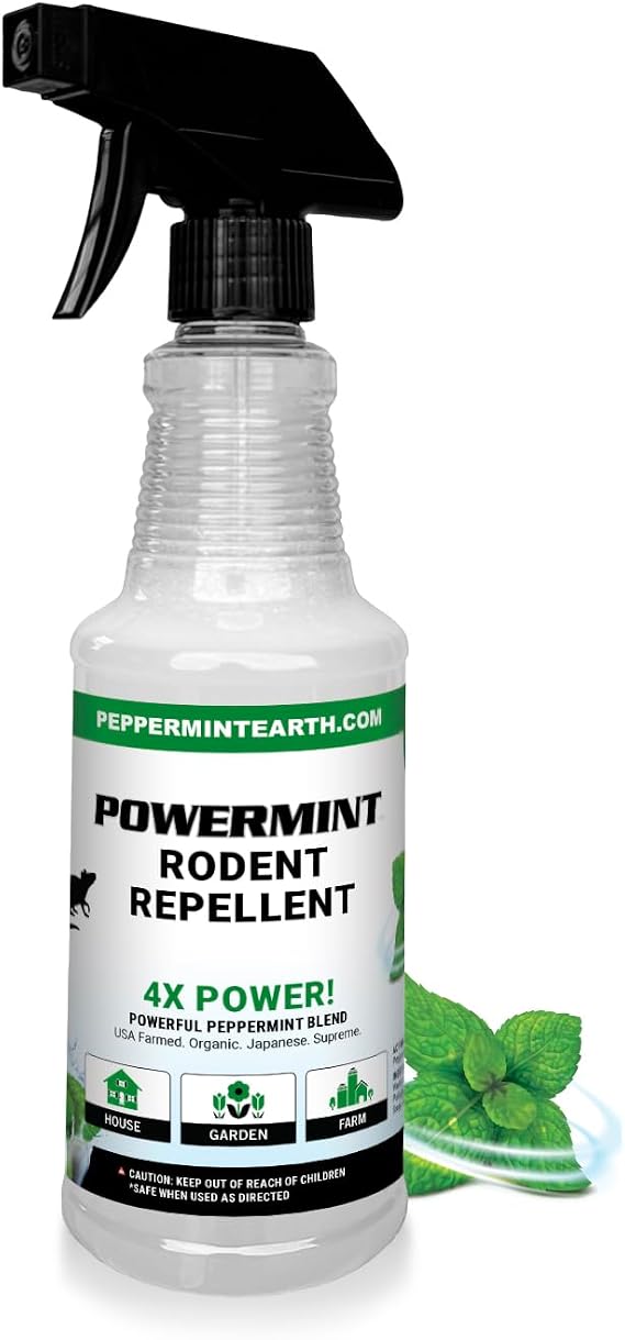 Powermint 16 Oz Peppermint Oil Rodent Repellent Spray