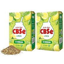 CBSe Yerba Mate Limon Lemon Flavored Loose Leaf Yerba Mate Tea Naturally Caffeinated, Gluten-Free 1.1 Lbs -2 Packs
