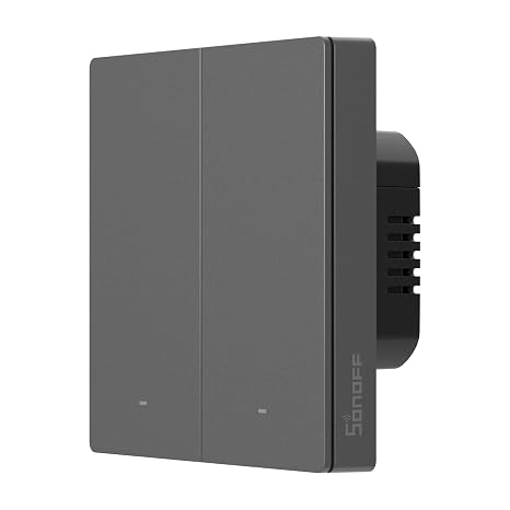 SONOFF M5 Matter Smart Light Switch with 2.4GHz Wi-Fi, 2-Gang Wall Switch with Timer & Voice Control, Compatible with Matter, Alexa & Google Home, Requires Neutral Wire (86 Type)