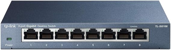 TP-Link TL-SG108 V3 8 Portlu Gigabit Ağ Anahtarı 8 Port Siyah TL-SG108