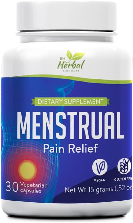 Menstrual Period Symptoms Relief - Premenstrual Cramps Relief - 100% Natural and Herbal