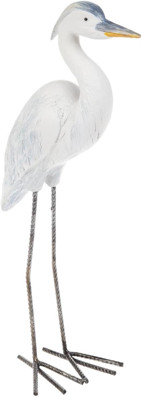 Hobby Lobby Decorative Standing Heron Statue, Resin & Metal, 15.75 inches