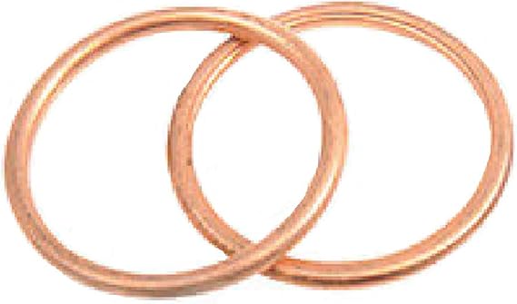 Orange Cycle Parts Copper Crush Ring Exhaust Port Gaskets PAIR (2) For Harley 1984-2017 JGI-65324-83-CG by James Gasket
