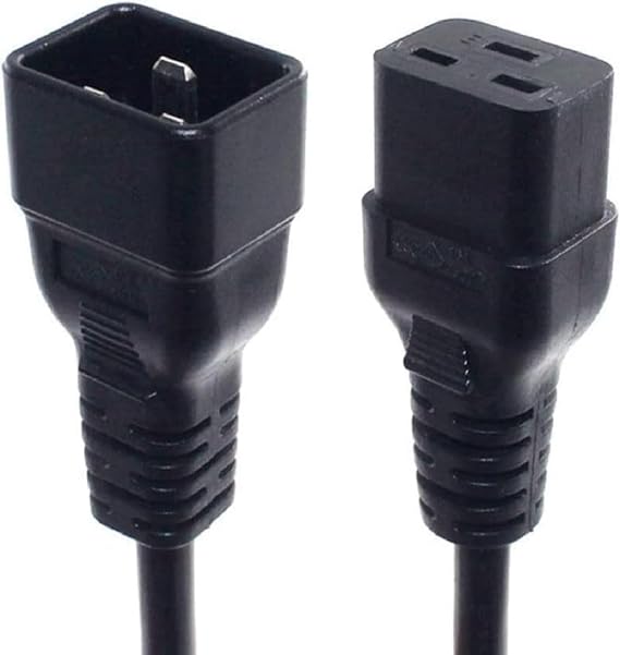 Toptekits C19 to C20 Long Power Cord, 12AWG Heavy-Duty Computer Power Extension Cord for Servers and Computers IEC-320-C19 to IEC-320-C20 Extension Cable 250V, 16A (65ft/2000cm)