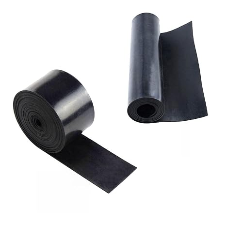 DOBTIM Neoprene Rubber Strip 1/16 (.062)" Thick X 2" Wide X 10'Long+1/8 (.125)" Thick X 12" Wide X 48'' Long