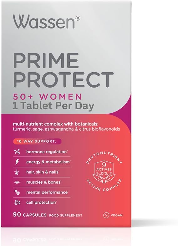 Wassen Prime Protect 50+ Women | Multivitamin Menopause Support | 90