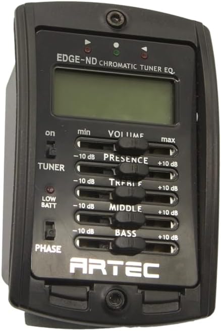 ARTEC EDGE-ND+SF607 4-Band EQ, LCD Needle Tuner & Phase Switch for Piezo Pickup