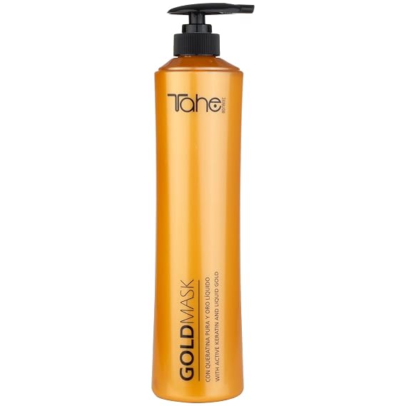 Tahe Botanic Gold Regenerating Hair Mask with Pure Keratin and Liquid Gold, 1000ml