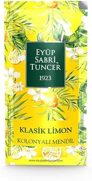 Eyüp Sabri Tuncer Kolonyalı Mendil Klasik Limon 150 Li Doypack Poşet 5X10 Küçük Boy 1 Paket