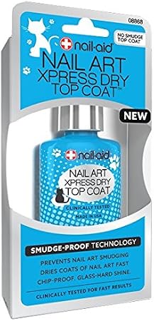 NAIL-AID Nail Art Xpress Dry Top Coat, Clear, 0.55 Fluid Ounce