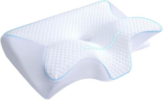 Orthopedic Pillow - Ergonomic Cervical Memory Foam for Neck Support, Ideal for Snoring and Sleep Apnea, Suitable for Side and Back Sleepers