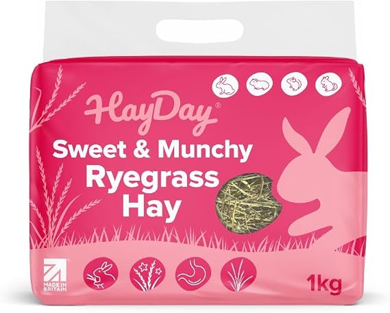 HayDay Sweet & Munchy Ryegrass Hay 1kg