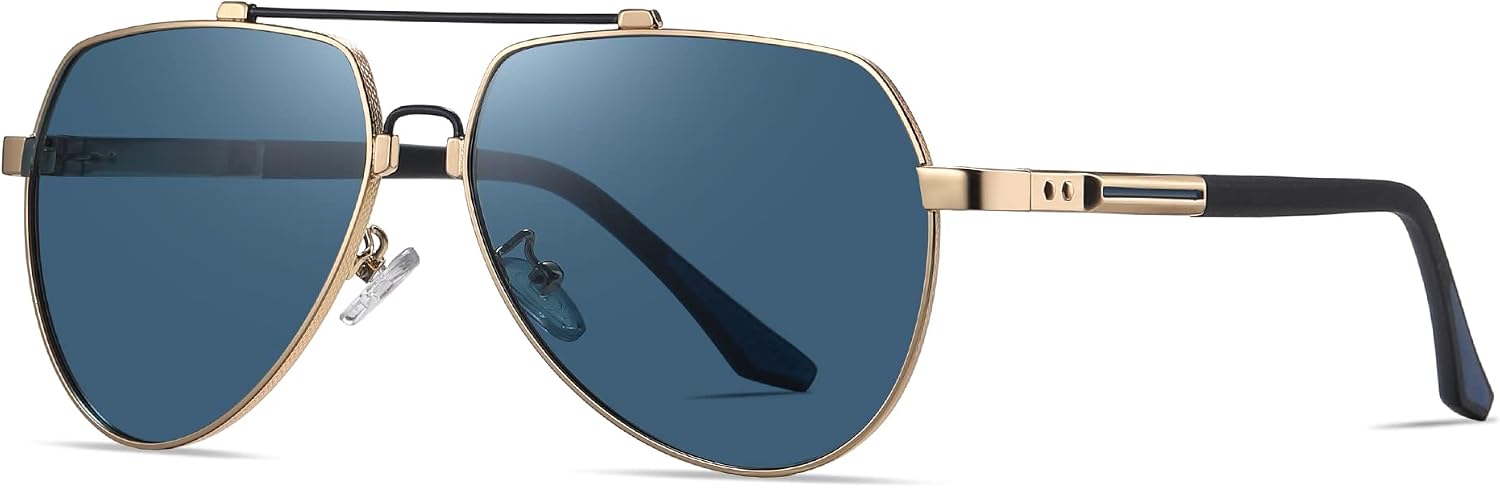 Cyxus Polarized Aviator Sunglasses for Men Classic Mirrored Lens UV Protection