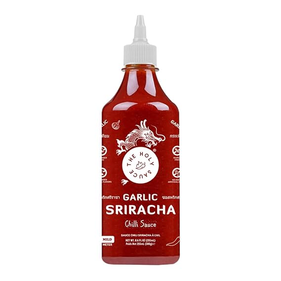 Sriracha Garlic chili Sauce - No MSG, No Artificial Flavors or Colors, Gluten Free (Garlic, 300g)