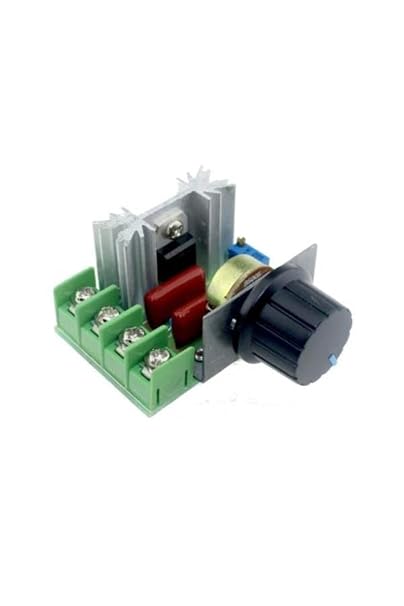 AC Motor Hız Kontrol Devresi Dimmer 2000W, 220V, 50V-220V Giriş Gerilimi, 5.3 x 4.7 x 2.8cm