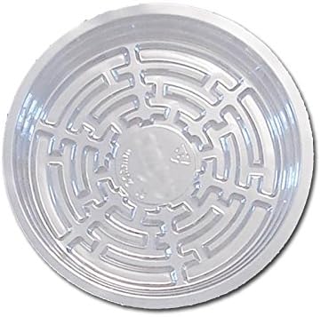 Six Pack of Crystal Clear Plastic Saucers - 8 Inch