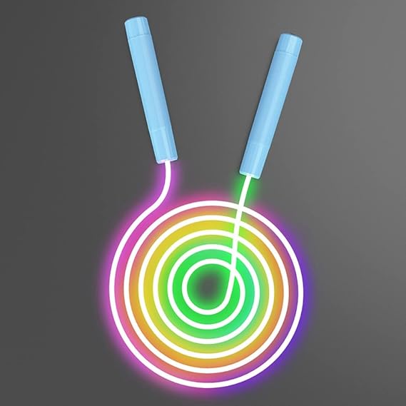 LED Jumping Rope for Kids, Luminous Night Fluorescent Skipping Rope Light Up Exercise Jump Rope Luminous Skipping Ropes for Sport Fitness