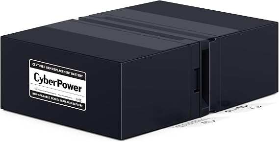 CyberPower RB1280X2B UPS Replacement Battery Cartridge, Maintenance-Free, User Installable, 12V/9Ah