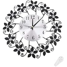 Zerone Wall Clock Decor Wall Clocks for Living Room Decor, Artistic Clocks with 3D Effect for Coffee Office Bedroom Living Room Decorative Battery Operated Non Ticking