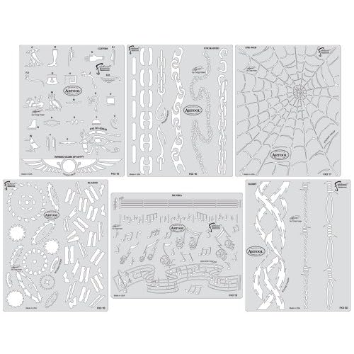 Iwata-Medea Artool Freehand Airbrush Templates, Mini FX 3 Series
