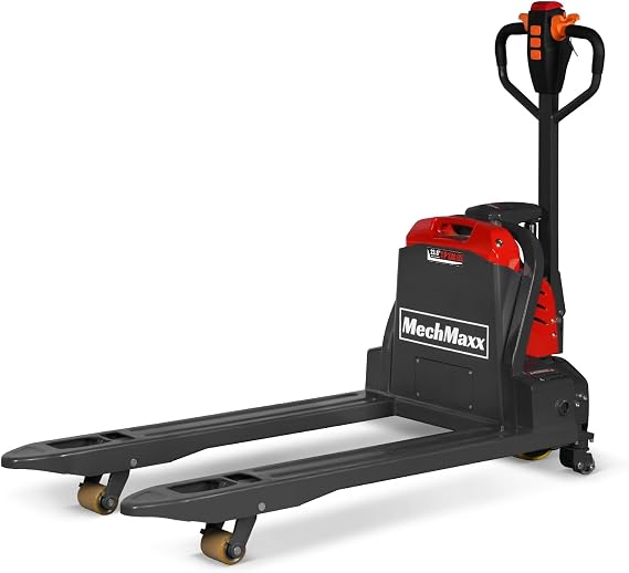 MechMaxx 3300lbs Lithium-ion Electric Pallet Jack with 5 Wheels, 45"x27" Fork, 24V 40Ah Removable Battery, Walkie Type Truck, Model LPT33