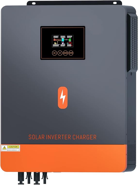 PowMr 10200W Solar Inverter 48V DC to 220V/230V AC Pure Sine Wave Power Inverter Built-in 160A MPPT Controller 10000W Hybrid Inverter for Home RV Off-Grid System, for 48V Lead Acid and Lithium Battery