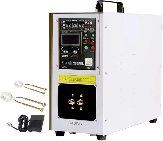High Frequency Induction Heating Machine 15KW Heat Melting Welding Quenching Annealing Brazing Metal Melting Furnace Induction Heater Tool with Heater Coil Kit (Induction Heating Machine 15KW)