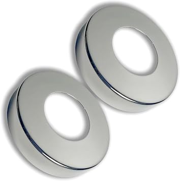 Upgrade 316 Stainless Steel Pool Ladder Escutcheon - Suitable for use on Saltwater Vessels Escutcheons Plates Fits for 1.9" Inner Diameter Tubing Covers for Inground Pools Thickness: 37mil 2 Pack