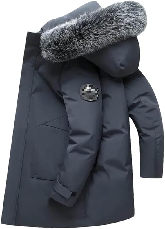 Autumn Winter Men Windproof Down Jacket Coats Mens Warm White Duck Down Hooded Jacket Parkas Multi Pockets Male