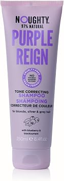 Noughty 97% Natural Purple Shampoo, Tone Correcting Anti Brassiness Treatment for Blonde, Grey or Silver Hair, Moisturises & Boosts Hair Shine, Sulphate Free, Silicone-Free, Vegan Haircare, 250ml