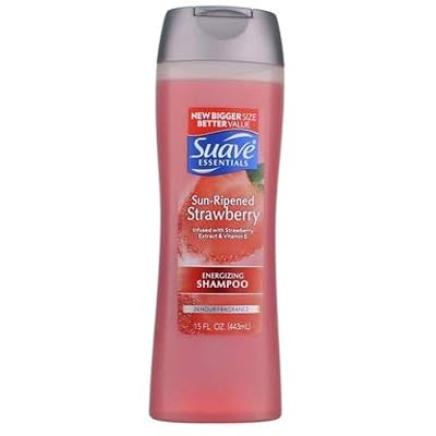 Suave Essentials Energizing Shampoo, Sun-Ripened Strawberry, 15 fl oz 2 pack Bundle