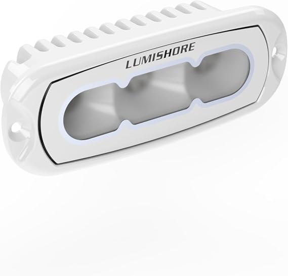 Lumishore Eclipse 4 Inch Floodlight, White Spreader Light (Flush Mount), 60-0519